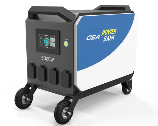 CEA 5120Wh Solar Generator for Home Backup, 5000W Portable Power Station with LiFePO4 Battery
